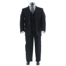 Traje de Vestir para Niño color Negro 3 Piezas 2376 Tallas 2 a 16 Años - Negro - Ver 3