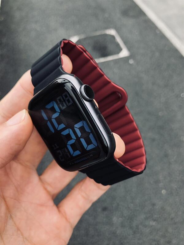 1pc Men Women Silicone Magnetic Watchband Compatible With Apple Watch Band Compatible With Apple Watch 42mm 38mm 40mm 41mm 44mm 45mm 46mm 49mm Fashion Smart Watch Replacement Watch Strap For Series Ultra2 Ultra SE2 SE 11 10 9 8 7 6 5 4 3 2 1 As A Gift For Students Returning To School