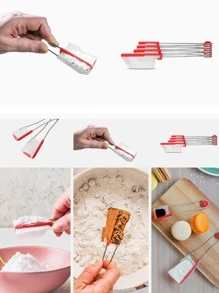 4 Pièces/set Ensemble D'outils De Mesure De Cuillère Pour La Cuisson - Multicolore - Voir 6