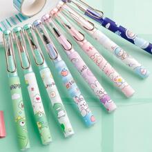 3pcs Cartoon Graphic Fountain Pen, Cute Ink Pen For Students - Pink - View 2