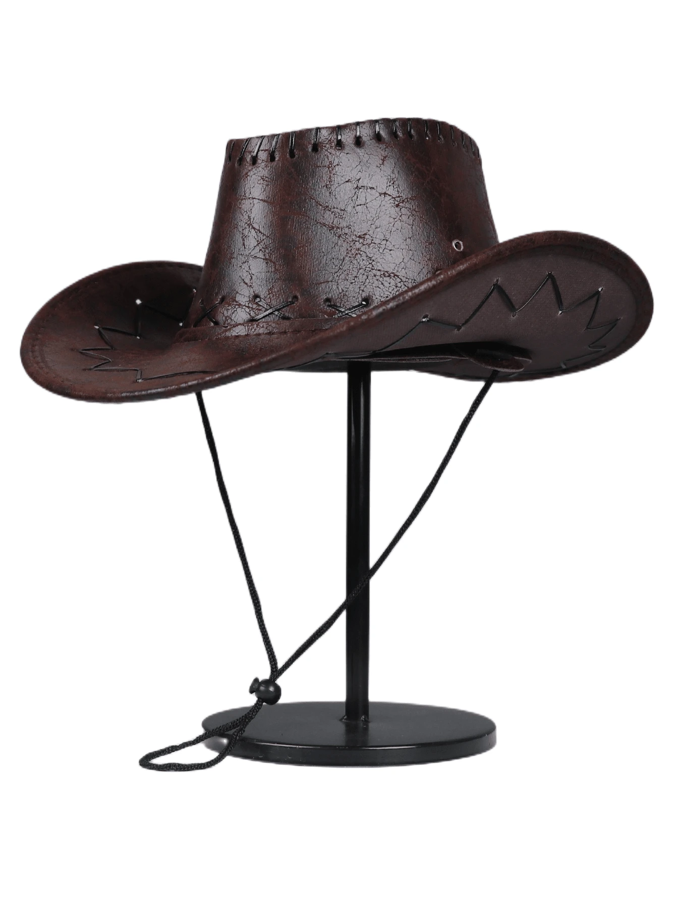 1入組中性車縫裝飾牛仔軟呢帽適用於戶外遊玩