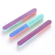 1入組纖維隨機顏色指甲銼，適合初學者簡單雙面指甲清潔工具 - 淺粉色 - 查看 5