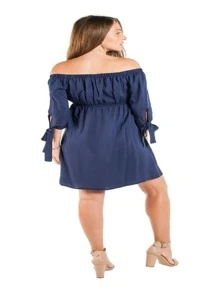 STRAPLESS MATERNITY DRESS 4038ISA - Donker blauw - Bekijken 2