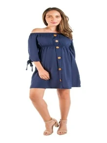 STRAPLESS MATERNITY DRESS 4038ISA - Donker blauw - Bekijken 3