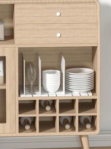 1pc Plain Color Wardrobe Partition Rack, Modern Multi-Purpose Adjustable Shelf Divider For Home Decorations Decor Festival Decor Room Decor Home Decor Bed Room Decor Dress Pants Shoes Jeans Boots Skirt Bedroom, Organizer, Home Storage, White T Shirt Women, Black Pants Women, Ladies Winter Clothes, Dress, - White - View 4