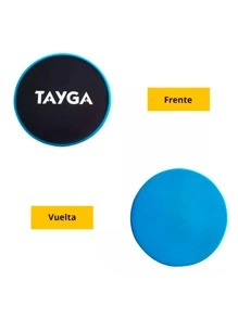 par sliders discos deslizadores para ejercicio entrenamento fitness TAYGA - Negro - Ver 2