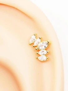 Stud Earrings - 金色 - 查看 2