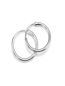 Hoop Earrings - 銀色 - 查看 2