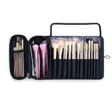 1 件纯色可折叠多功能防水防尘化妆包 - 黑色 - 查看 3