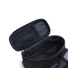 1 件纯色可折叠多功能防水防尘化妆包 - 黑色 - 查看 5