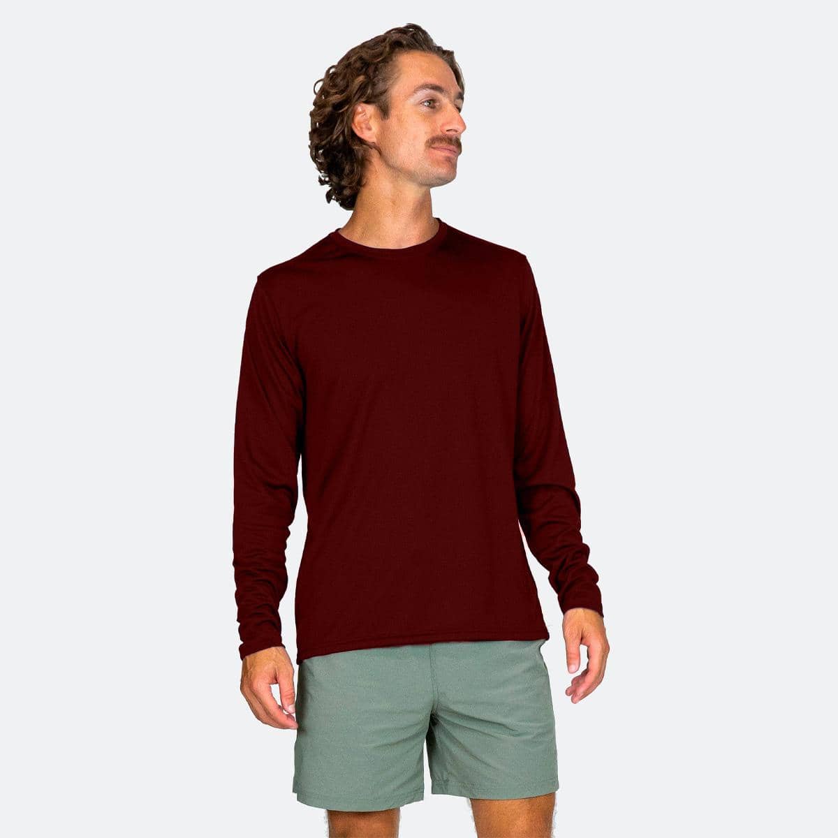 Slim Fitness SLM Men T-Shirts & Tanks - Burgundy - View 1