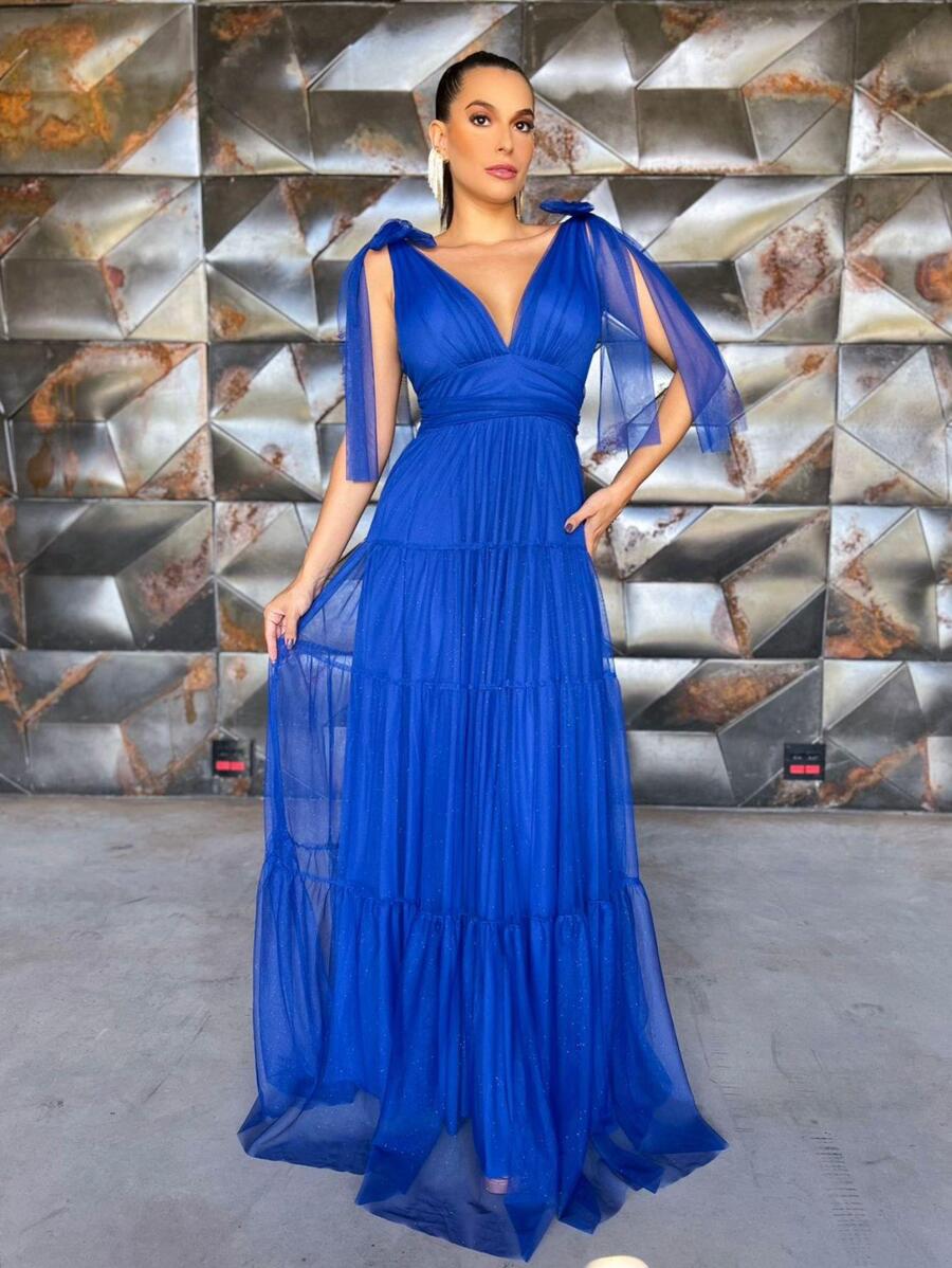 Women Dresses - 寶藍色 - 查看 1