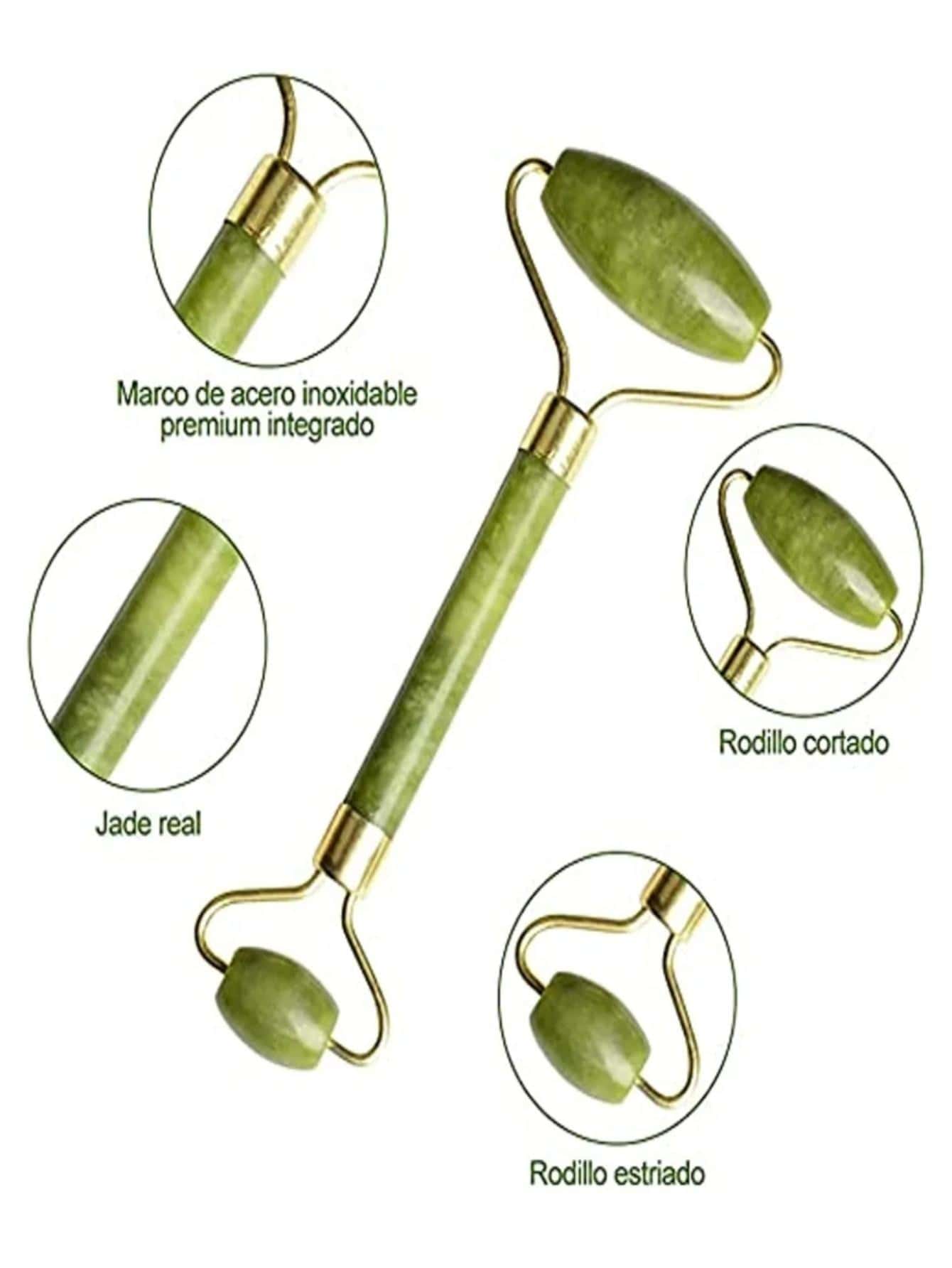Masajeador Facial Piedra de Jade, Elimina lineas de Expresion - Verde - Ver 1