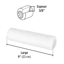 Felpa para rodillo 9 x 3/8" superficies lisas pretul r-ropi-910p 28041 - A - Ver 3