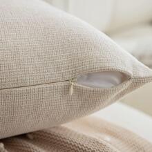 غطاء وسادة ديكورية مزخرفة بنمط النجمة البيج من قطعة واحدة (النواة غير مشمولة)، غطاء وسادة مربع حديث من الشينيل المناسب للاستخدام اليومي على الأريكة في المنزل وفي غرفة النوم وكوسادة لدعامة ظهر السيارة وعلى مدار الفصول