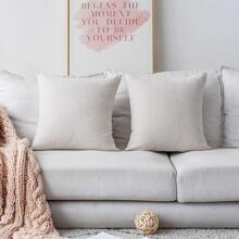 غطاء وسادة ديكورية مزخرفة بنمط النجمة البيج من قطعة واحدة (النواة غير مشمولة)، غطاء وسادة مربع حديث من الشينيل المناسب للاستخدام اليومي على الأريكة في المنزل وفي غرفة النوم وكوسادة لدعامة ظهر السيارة وعلى مدار الفصول