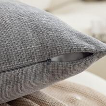 1 housse de coussin décorative grise claire à motif étoilé (noyau de coussin non inclus), housse de coussin carrée en chenille à la mode et moderne, convient pour une utilisation quotidienne à la maison, sur un canapé, dans une chambre, dans une voiture comme coussin lombaire et coussin, toutes saisons