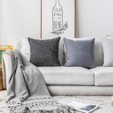 1 housse de coussin décorative grise claire à motif étoilé (noyau de coussin non inclus), housse de coussin carrée en chenille à la mode et moderne, convient pour une utilisation quotidienne à la maison, sur un canapé, dans une chambre, dans une voiture comme coussin lombaire et coussin, toutes saisons