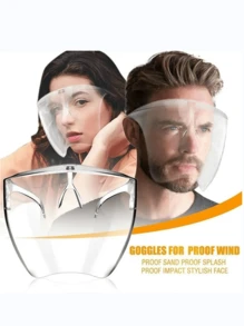 Face Shield Full Face Protective Cover Goggles - White - View 1