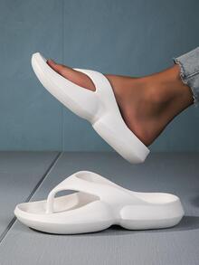 Women's Summer Flip Flops Slippers - White - View 3