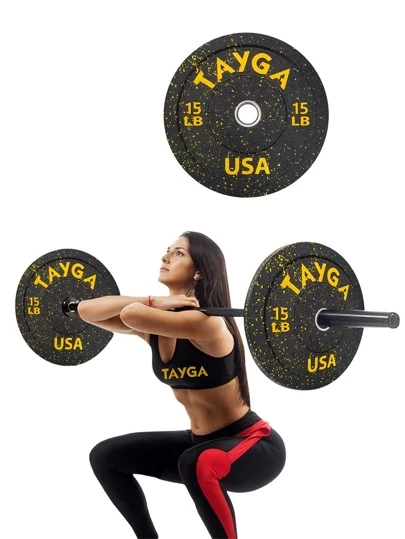  Par discos olimpicos de 2" hi temp 15 lb de azote para cross ( 6.75 kg c/u)  TAYGA acero recubierto de caucho