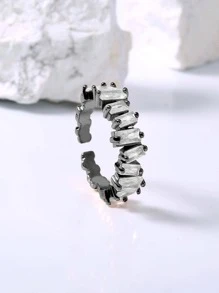 Nooxian 1入組方晶鋯石裝飾戒指 - 彩色 - 查看 2