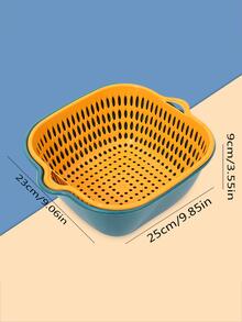 1 set Jofaina PP drenaje simple plato para cocina - Amarillo - Ver 3