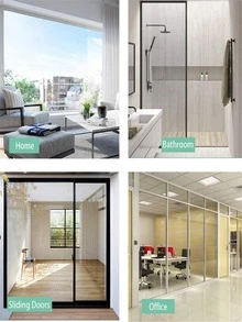 1卷透明安全窗膜防碎玻璃保護乙烯基粘合劑防紫外線防爆透明膜 - 無色 - 查看 4