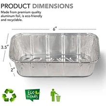 30pcs Aluminum Loaf Pan, Minimalist Solid Color Loaf Pan For Kitchen Baking - Silver - View 3