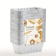 30pcs Aluminum Loaf Pan, Minimalist Solid Color Loaf Pan For Kitchen Baking - Silver - View 1