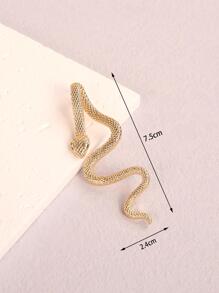 1個女性時尚簡約蛇形後掛耳環