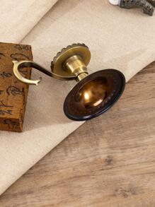 1 件欧式家居别墅工艺品蜡烛摆件金属手持烛台放大蜡烛浪漫轻奢华烛光晚餐万圣节、幽灵、秋季、节日、假日圣诞节、冬季、假日、节日、房间装饰、礼物 - 彩色 - 查看 3