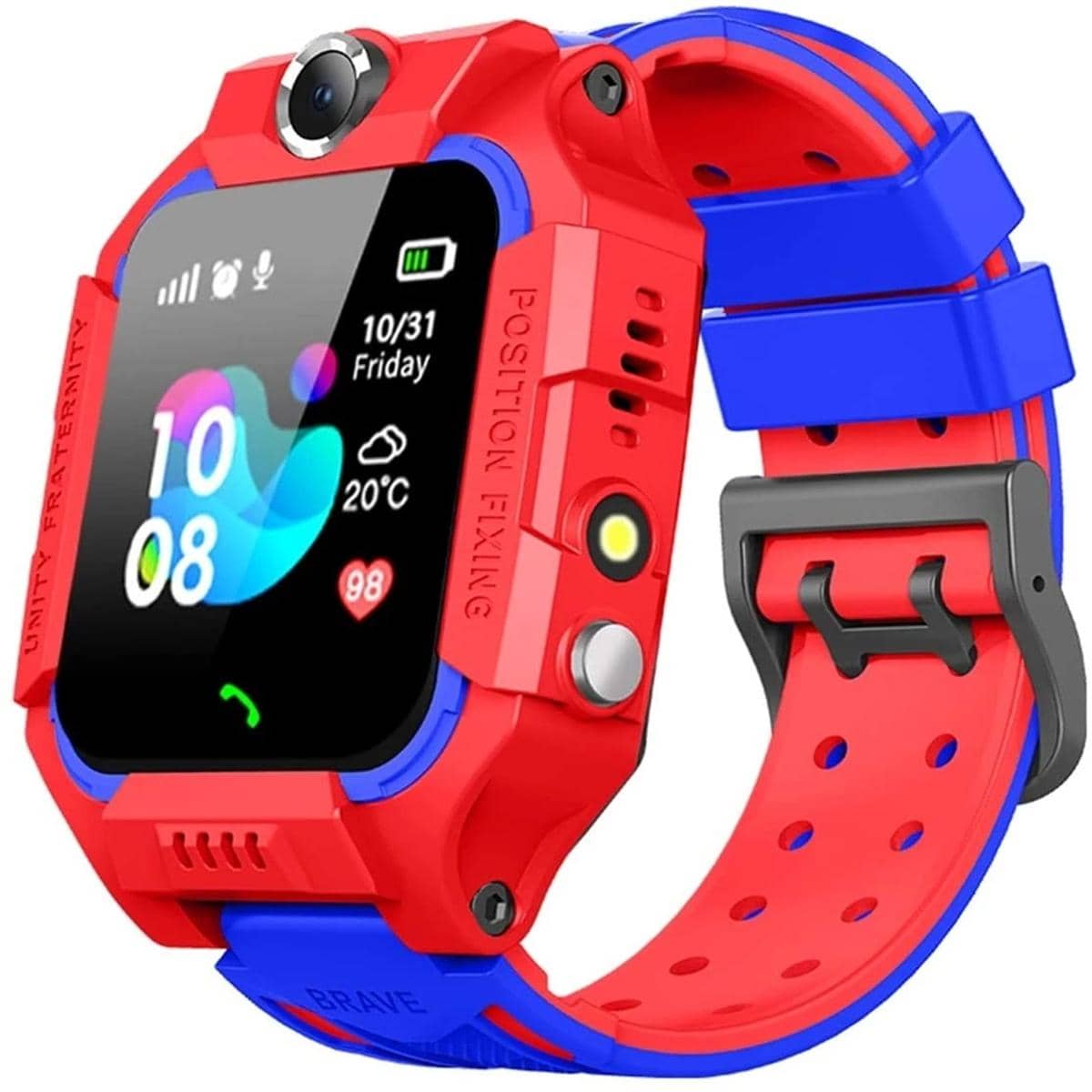 Reloj inteligente para niños, resistente al agua, con cámara, Gps, Micro Chat, regalo para estudiantes para niños y niñas - Rojo - Ver 1