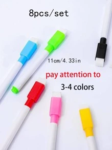 8入組/套水基可消除黑色芯和白板筆帶刷,3-8顏色 - 彩色 - 查看 6