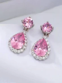 水滴裝飾耳環 - 彩色 - 查看 2