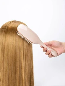 Cushion Hair Brush,1Pc Yellow  Air Smooth Hair Comb Smooth Hair Brush Scalp Massage Comb Scalp Care Brush - Coffee - View 2