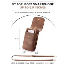 BOSTANTEN Leather Small Crossbody Bags for Women Designer Cell Phone Bag Wallet Purses Adjustable Strap - 棕色 - 查看 7