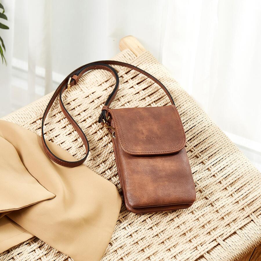 BOSTANTEN Leather Small Crossbody Bags for Women Designer Cell Phone Bag Wallet Purses Adjustable Strap