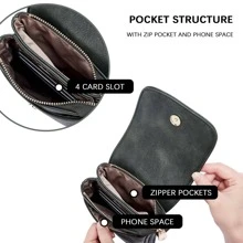 BOSTANTEN Leather Small Crossbody Bags for Women Designer Cell Phone Bag Wallet Purses Adjustable Strap - 綠色 - 查看 4