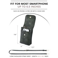 BOSTANTEN Leather Small Crossbody Bags for Women Designer Cell Phone Bag Wallet Purses Adjustable Strap - 綠色 - 查看 6