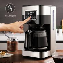 Coffee Maker, Programmable Drip Coffee Machine 10-Cup With Touch-Screen, Pause & Serve, 430 Stainless Steel,Black. - Silver - View 2