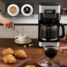Coffee Maker, Programmable Drip Coffee Machine 10-Cup With Touch-Screen, Pause & Serve, 430 Stainless Steel,Black. - Silver - View 4
