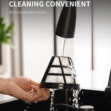 Coffee Maker, Programmable Drip Coffee Machine 10-Cup With Touch-Screen, Pause & Serve, 430 Stainless Steel,Black. - Silver - View 6