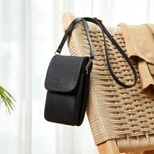 BOSTANTEN Leather Small Crossbody Bags for Women Designer Cell Phone Bag Wallet Purses Adjustable Strap - 黑色 - 查看 7