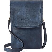 BOSTANTEN Leather Small Crossbody Bags for Women Designer Cell Phone Bag Wallet Purses Adjustable Strap - 藍色 - 查看 3