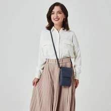 BOSTANTEN Leather Small Crossbody Bags for Women Designer Cell Phone Bag Wallet Purses Adjustable Strap - 藍色 - 查看 2