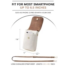 BOSTANTEN Leather Small Crossbody Bags for Women Designer Cell Phone Bag Wallet Purses Adjustable Strap - 米色 - 查看 7