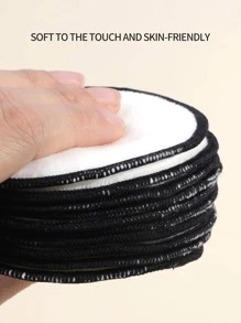 MAANGE 10 件装卸妆巾（带盒）柔软亲肤面巾清洁工具方便携带旅行 - 黑色 - 查看 5