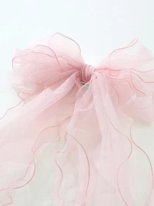 1个女士蝴蝶结装饰学院风发夹，优雅别致，适合发间装饰。情人节配饰 - 粉色 - 查看 2