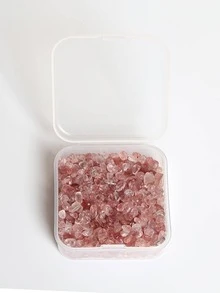 1 Caja De Gravilla De Ágata De Cristal Natural Hermosa De Colores Mezclados Sin Poroshecha A Mano Para Fabricación De Joyas Diy - Caja de grava no porosa rosa natural - Ver 6